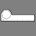 6" Ruler W/ Heptagon Shape